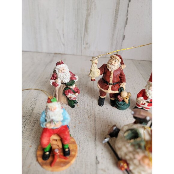 Santa Claus ski elf ornament Xmas‎ set tall hat unique figure - Picture 3 of 6